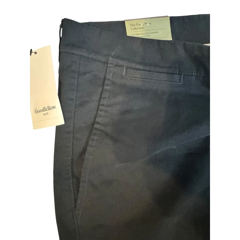 Goodfellow & Co Mens Every Wear‎ Chino Pants Black Straight Fit 42x30 NWT